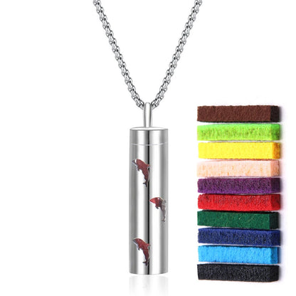 Aromatherapy Necklace Diffuser Pendant 316L Stainless Steel Locket Aroma Perfume Oils Essential Oil Diffuser Pendant Necklace