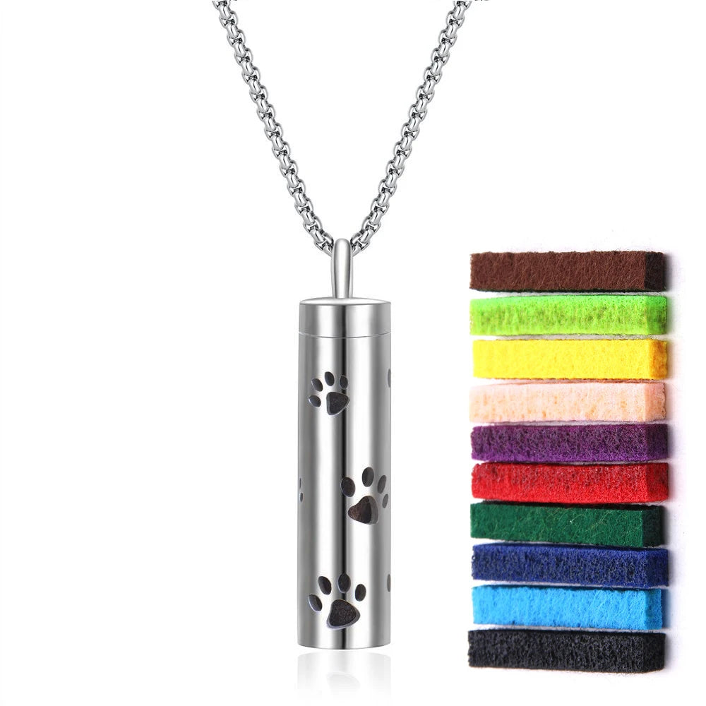 Aromatherapy Necklace Diffuser Pendant 316L Stainless Steel Locket Aroma Perfume Oils Essential Oil Diffuser Pendant Necklace