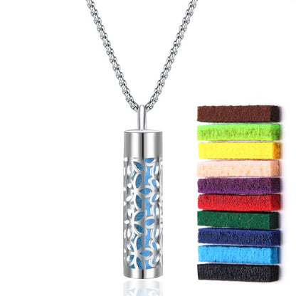 Aromatherapy Necklace Diffuser Pendant 316L Stainless Steel Locket Aroma Perfume Oils Essential Oil Diffuser Pendant Necklace